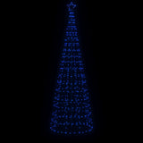 Cono de luz Vidaxl con alfileres de tierra 570 LED azules 300 cm