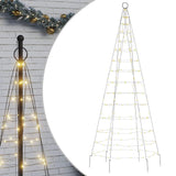 Vidaxl LED Christmas tree at Vlagmast 200 LEDs Warm White 180 cm