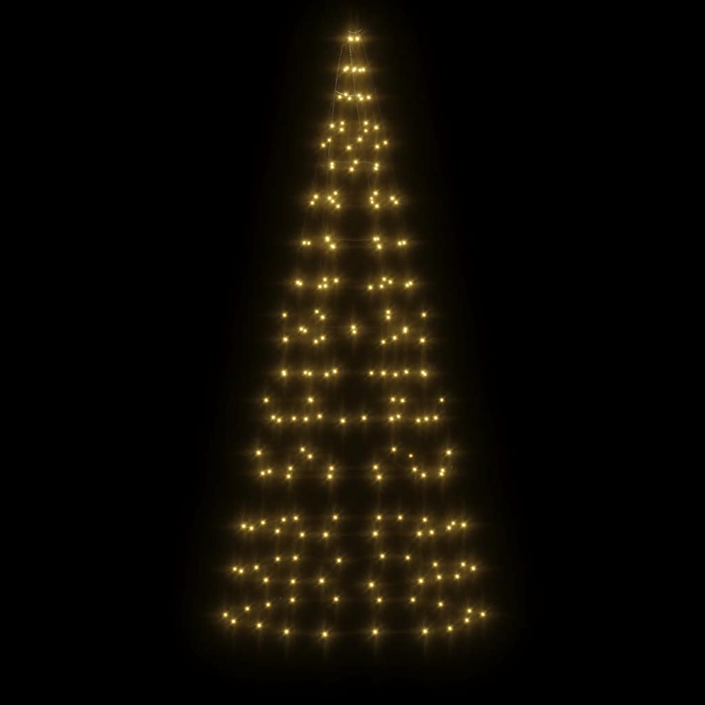 Vidaxl LED Christmas tree at Vlagmast 200 LEDs Warm White 180 cm