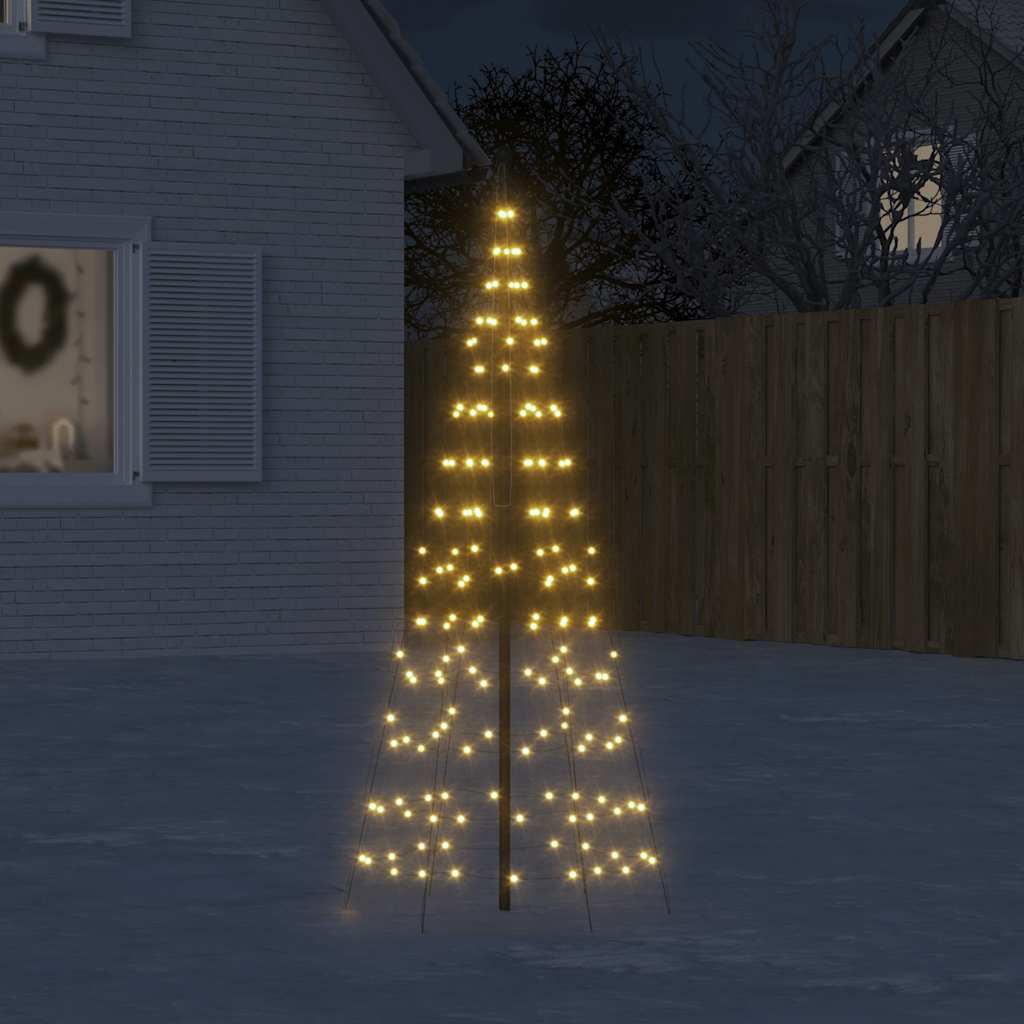 Vidaxl LED Christmas tree at Vlagmast 200 LEDs Warm White 180 cm