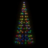 Vidaxl LED Christmas tree on flagpole 200 LEDs colorful 180 cm
