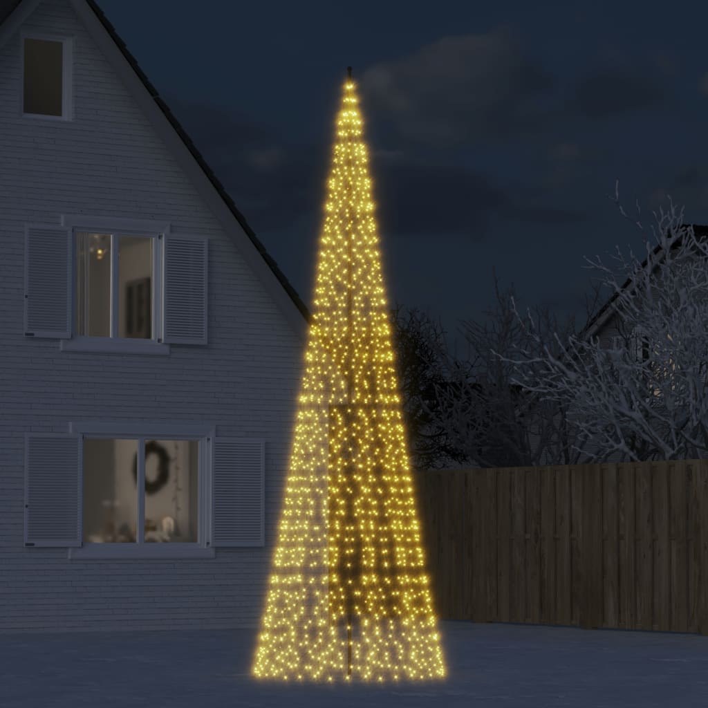 Vidaxel huet de Chrëschtbeemum op Vlaegogstmast 1534 LEDS waarm 500 cm