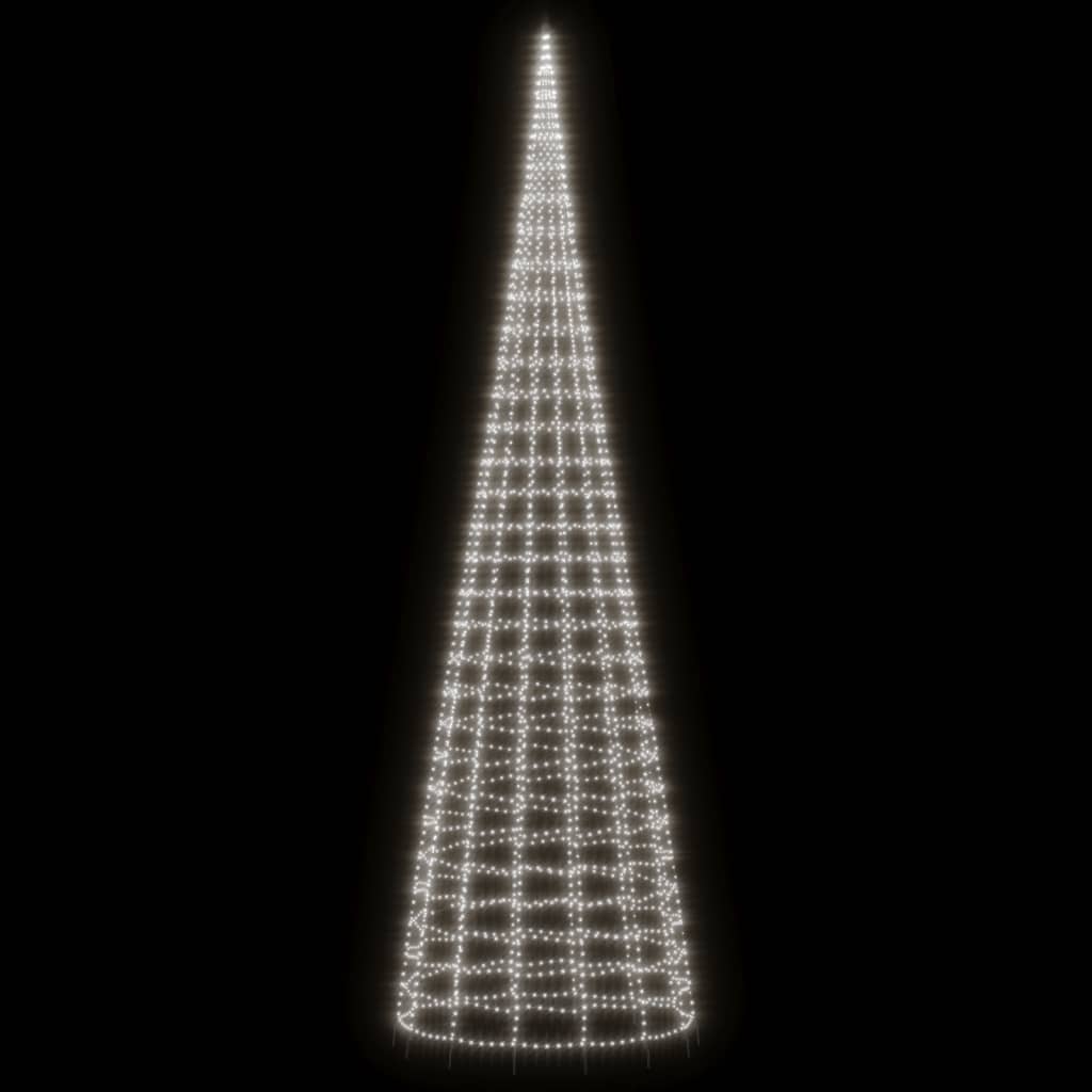 VidaXL LED Christmas tree on flagpole 3000 LEDs Cold White 800 cm