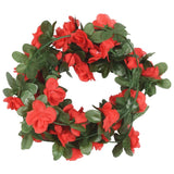 Vidaxl Christmas garlands with flowers 6 st 250 cm spring red
