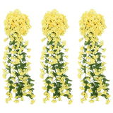 Vidaxl Christmas garlands with flowers 3 st 85 cm yellow