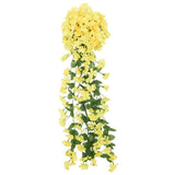 Vidaxl Christmas garlands with flowers 3 st 85 cm yellow