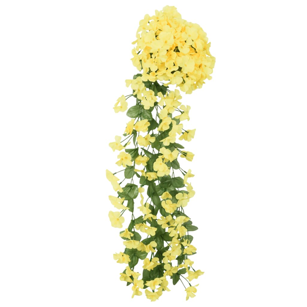 Vidaxl Christmas garlands with flowers 3 st 85 cm yellow