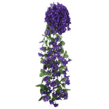 Bidaxl julkransar med blommor 3 st 85 cm mörk lila