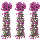 Vidaxl Christmas garlands with flowers 3 st 85 cm light purple