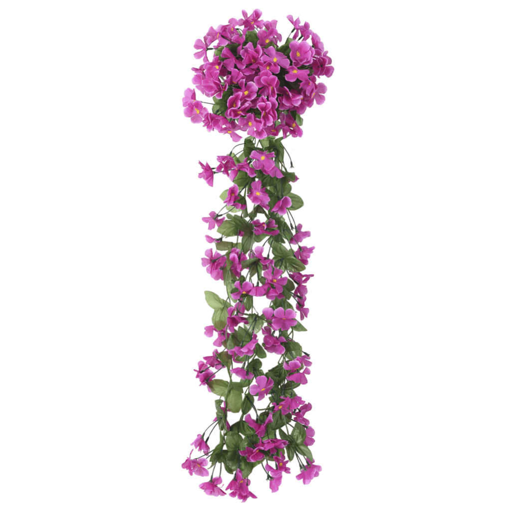Vidaxl Christmas garlands with flowers 3 st 85 cm light purple