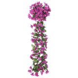 Vidaxl Christmas garlands with flowers 3 st 85 cm light purple