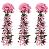 Vidaxl Weihnachtsgirlanden mit Blumen 3 ST 85 cm Pink