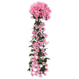 Vidaxl Weihnachtsgirlanden mit Blumen 3 ST 85 cm Pink