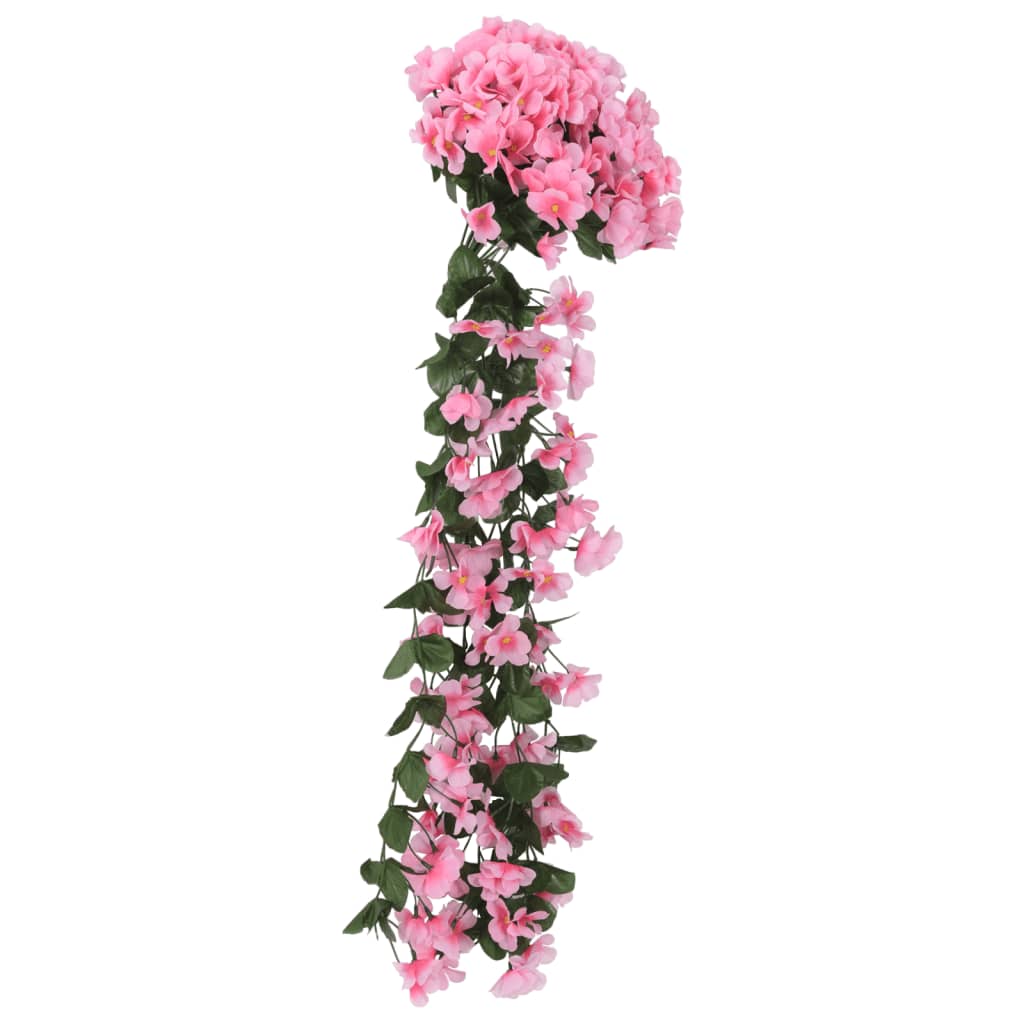 Vidaxl Weihnachtsgirlanden mit Blumen 3 ST 85 cm Pink