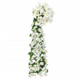 Vidaxl Christmas Garlands z kwiatami 3 St 85 cm biały