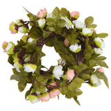 Vidaxl Christmas garlands with flowers 6 st 215 cm champagne colored