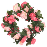 Vidaxl Weihnachtsgirlanden mit Blumen 6 St 240 cm Rosé