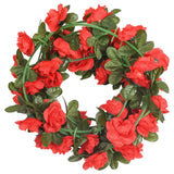 Vidaxl Christmas garlands with flowers 6 st 240 cm red