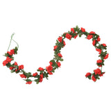 Vidaxl Christmas garlands with flowers 6 st 240 cm red