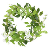 Vidaxl Christmas garlands with flowers 6 st 200 cm white