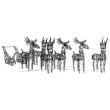 Vidaxl Christmas decorations reindeer and sledges 320 LEDs Rattan Warm white