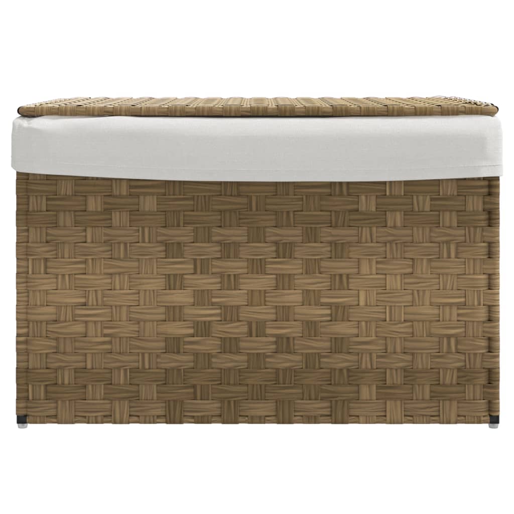 Vidaxl Laundry Ceste con coperchio 55.5x35x34 cm Poly Rattan