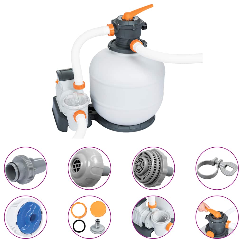 Pompe de filtre à sable à sable à flux Bestway 8327 l u u