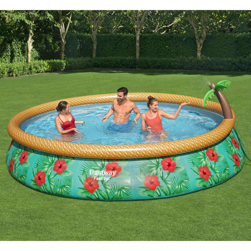 Bestway Fast Set Set Pool Pool Set Paradise Palms gonflable 457x84 cm