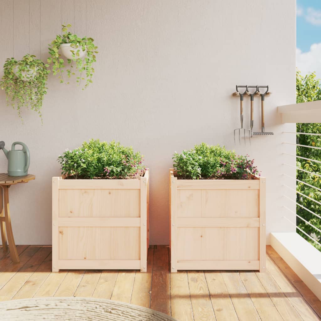 Vidaxl Planters 2 pc cm Solid pine