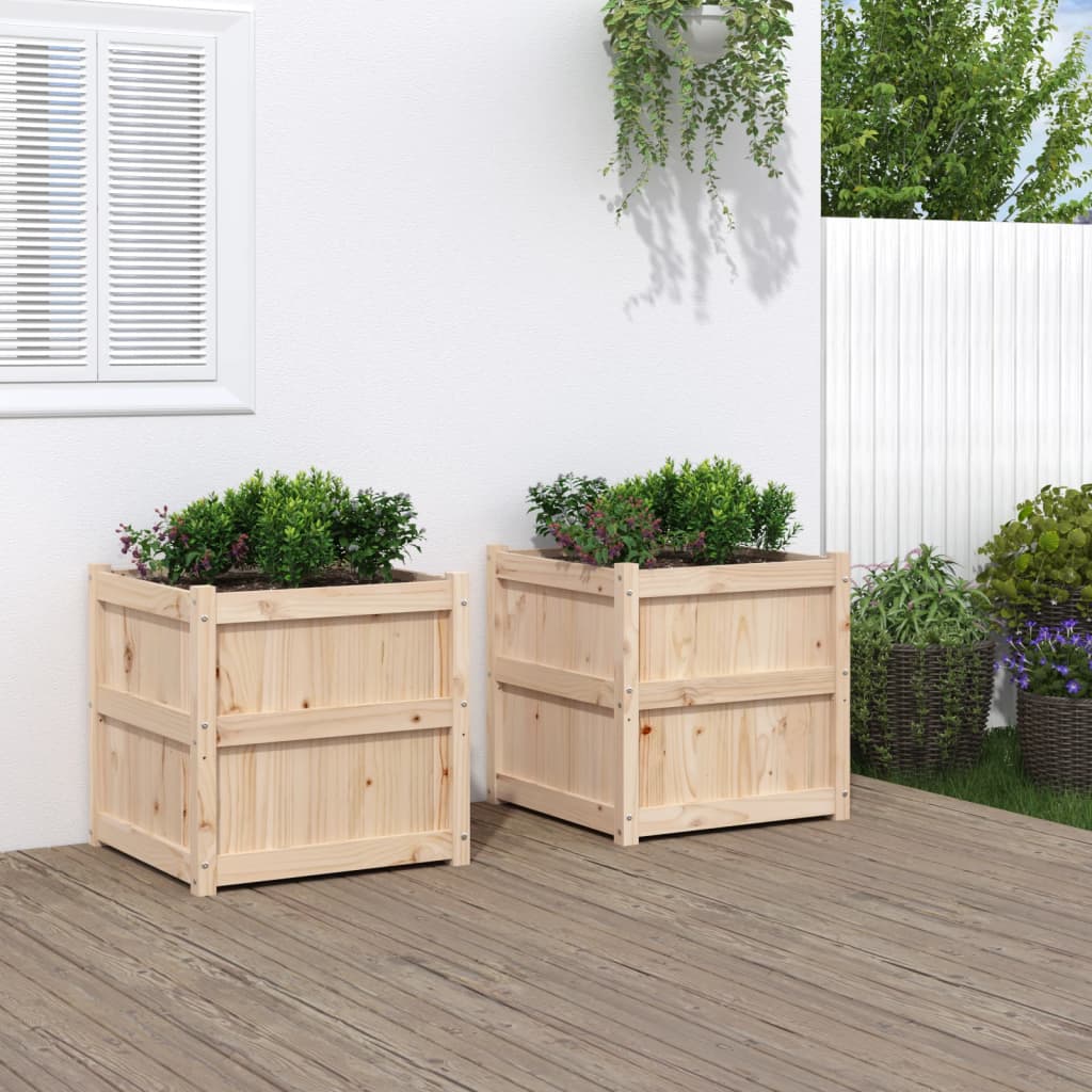 Vidaxl Planters 2 pc cm Solid pine
