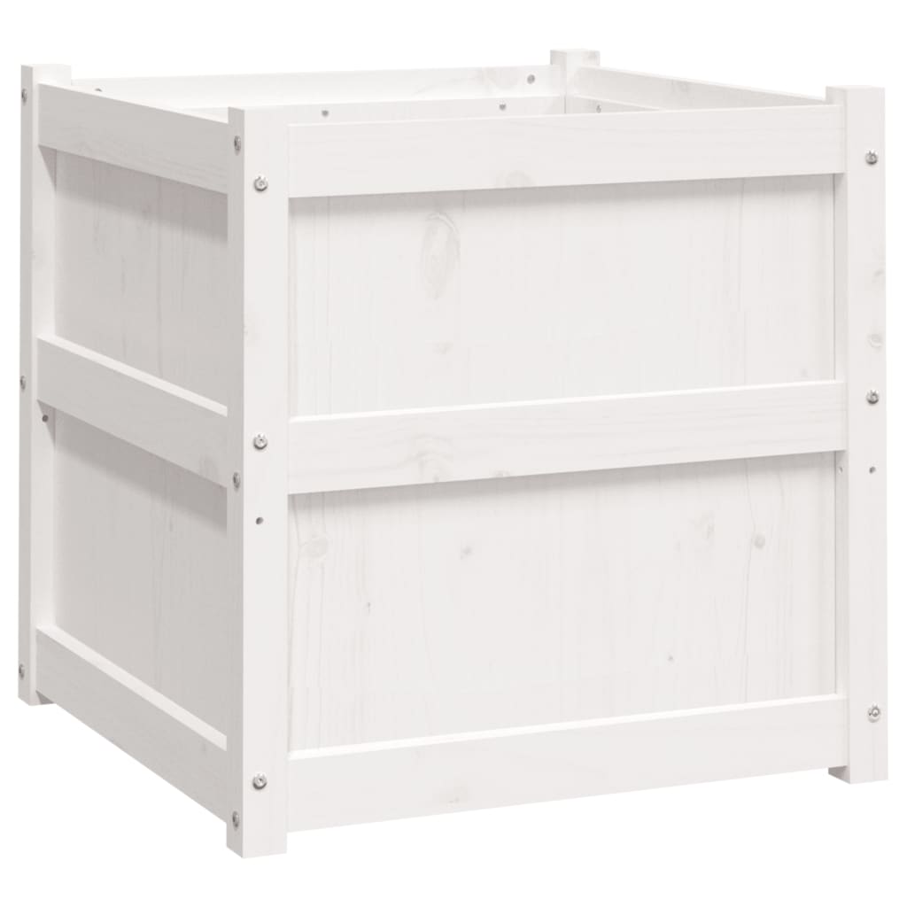Vidaxl Planning box 60x60x60 cm Solid pine white