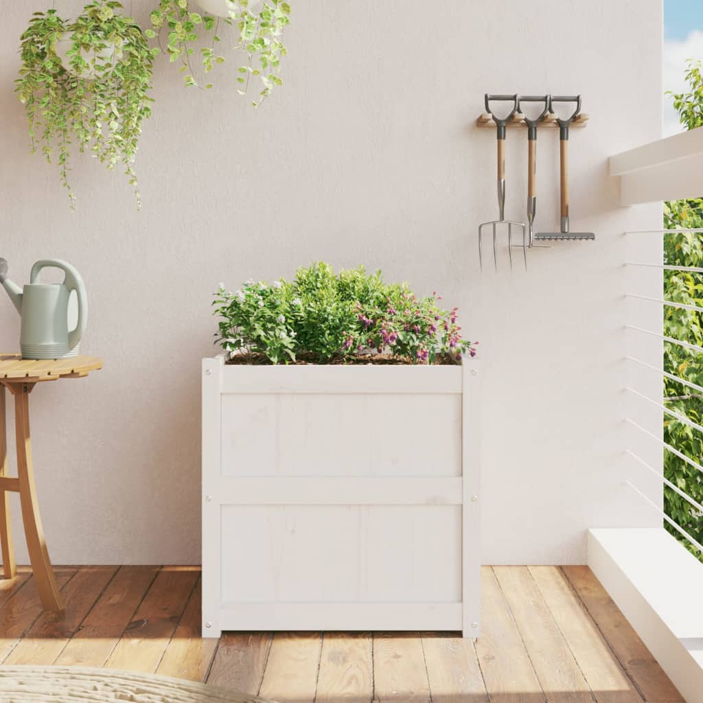 Vidaxl Planning box 60x60x60 cm Solid pine white