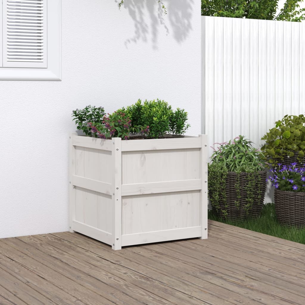 Vidaxl Planning box 60x60x60 cm Solid pine white