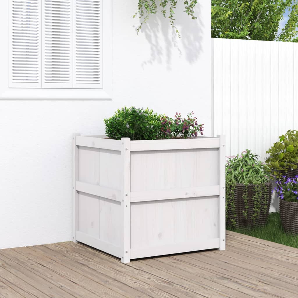 Vidaxl Planning box 70x70x70 cm Solid pine white