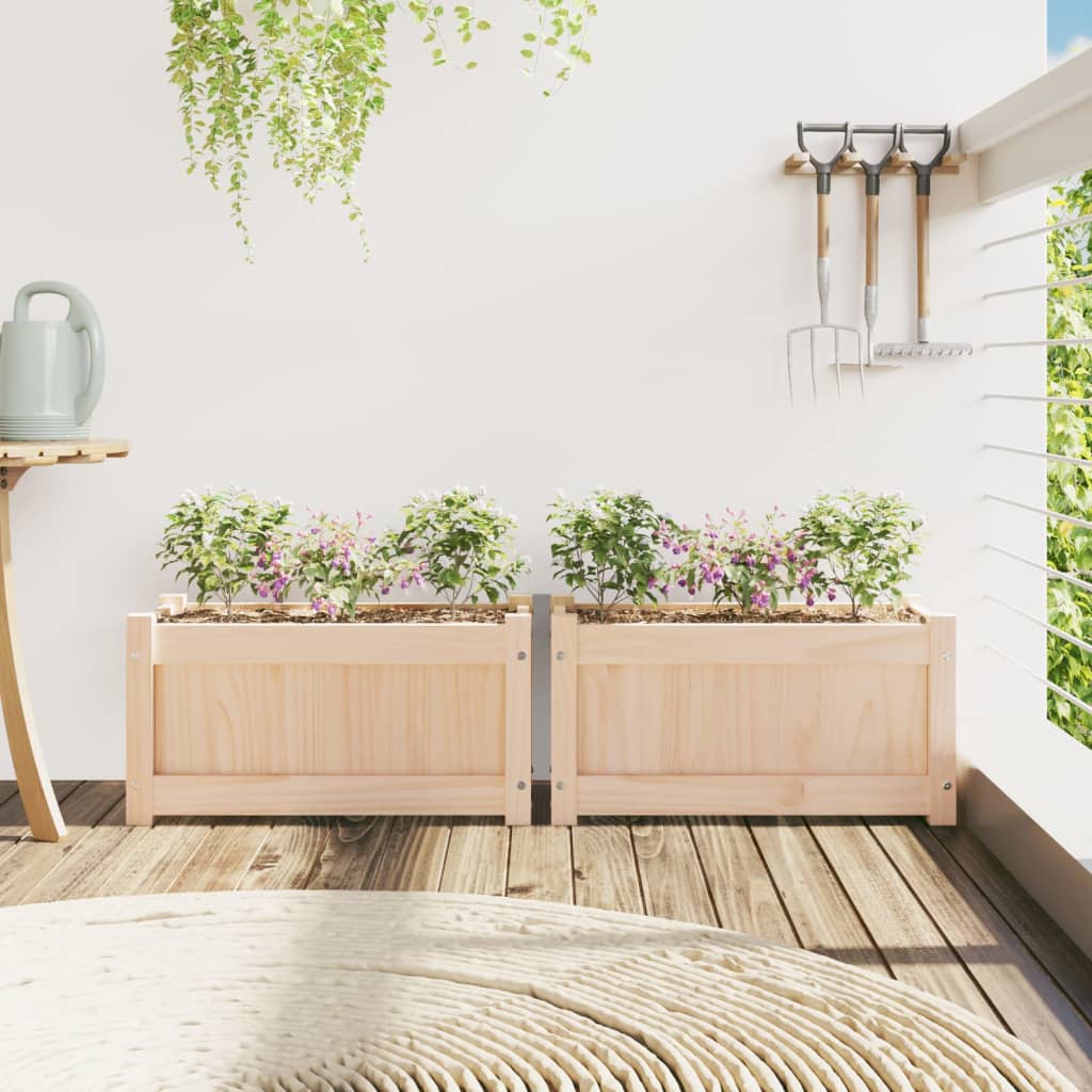 Vidaxl Planters 2 pc cm Solid pine