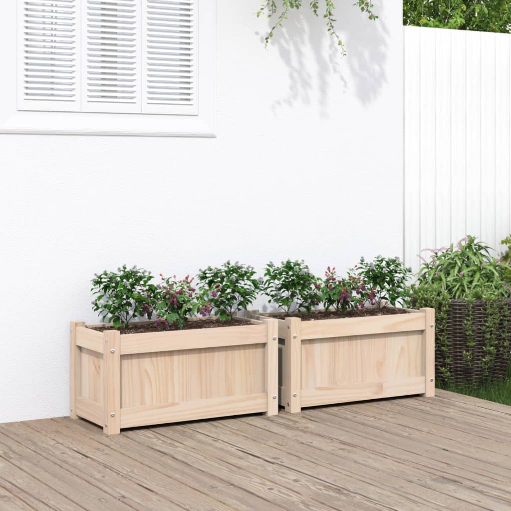 Vidaxl Planters 2 pc cm Solid pine