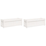 Vidaxl Planters 2 pc cm Solid pine white