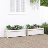 Vidaxl Planters 2 pc cm Solid pine white