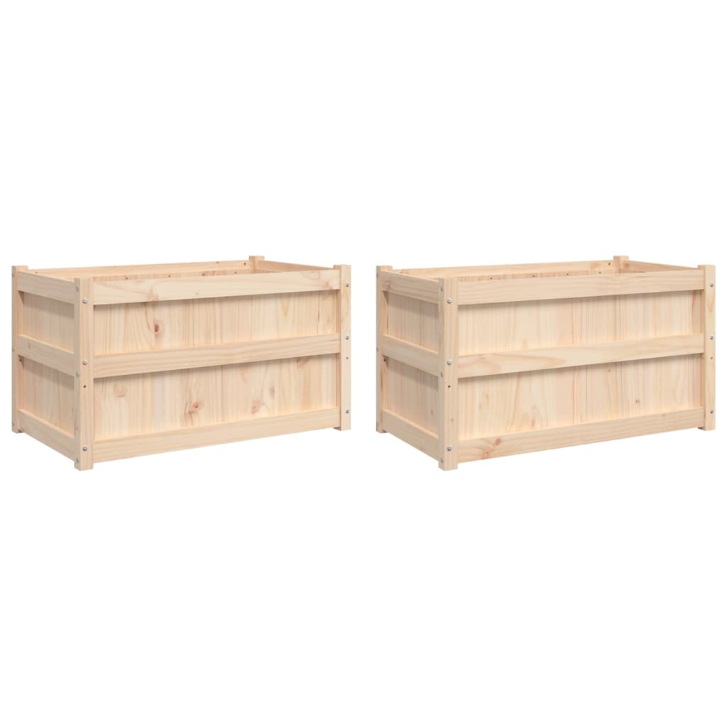 Vidaxl Planters 2 pc cm Solid pine