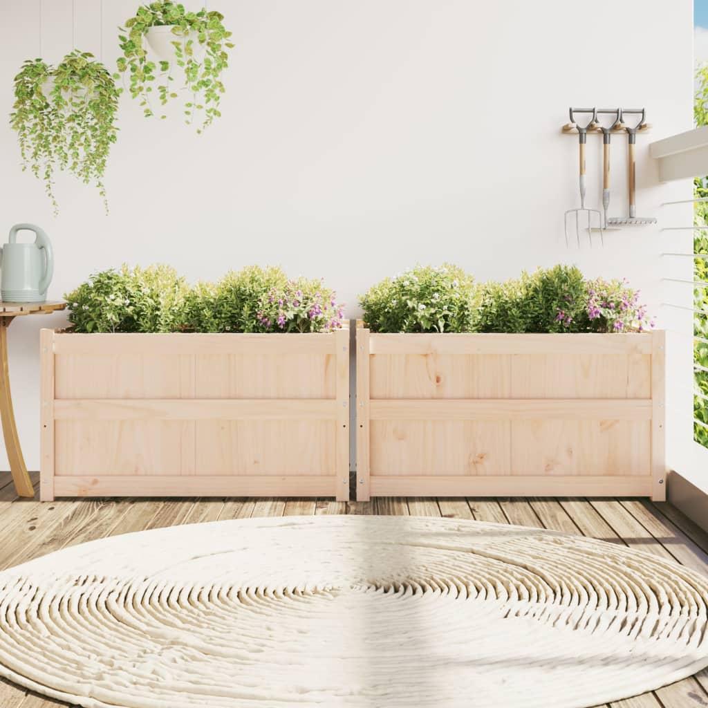 Vidaxl Planters 2 pc cm Solid pine