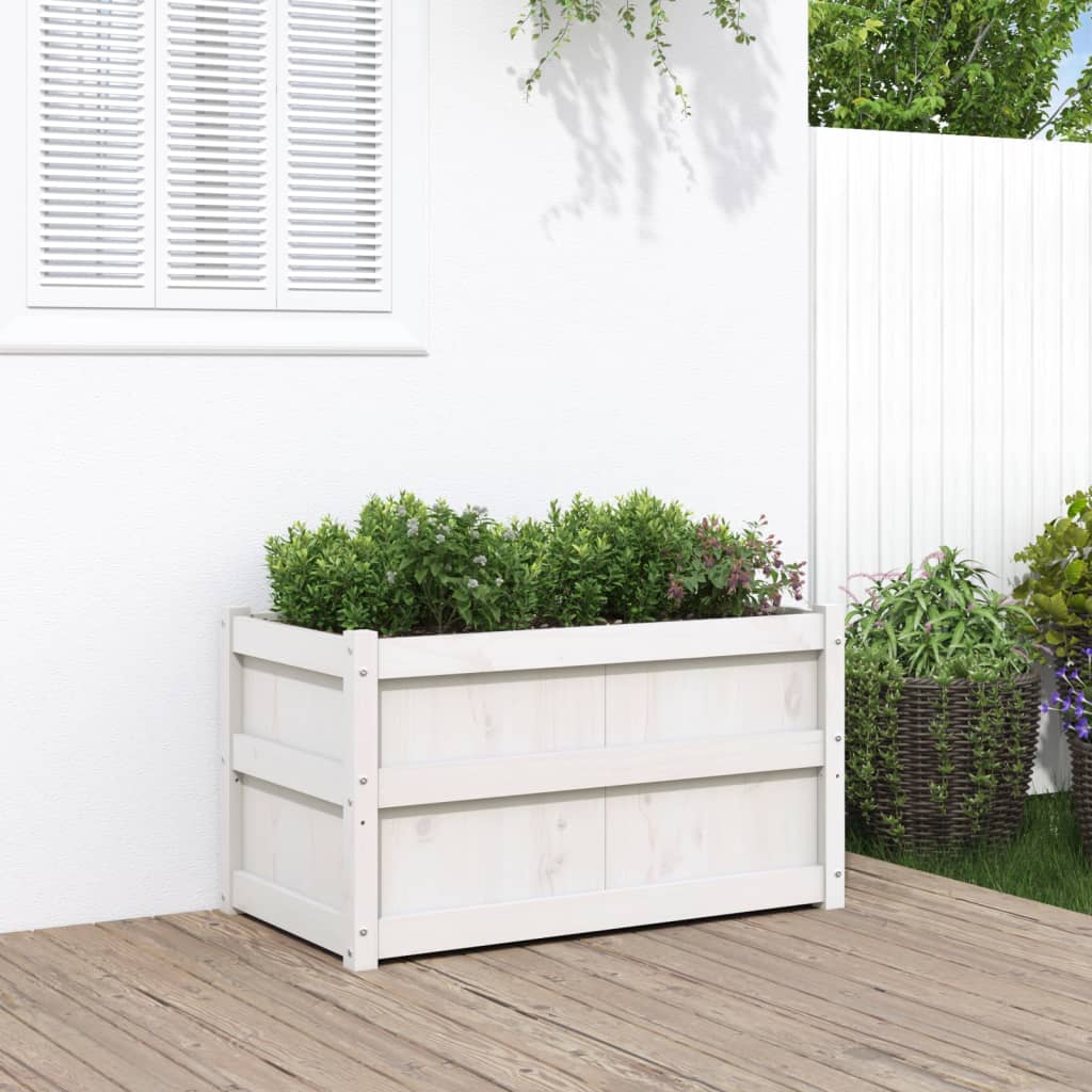 Vidaxl Planning box 90x50x50 cm Solid pine white