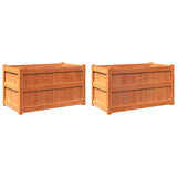 Vidaxl Planters 2 pc cm Solid pine wash brown