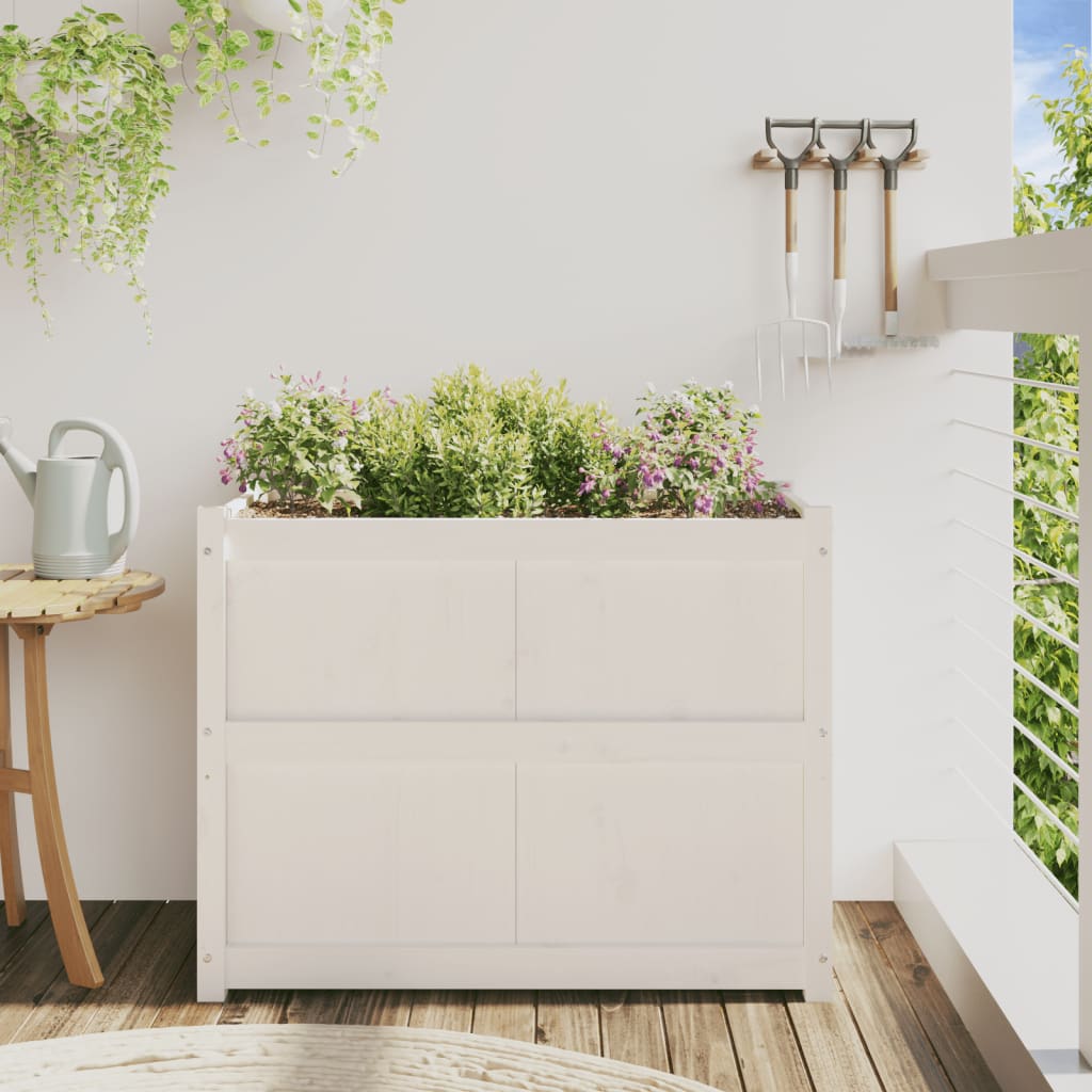 VidaXL Planning box 90x50x70 cm Solid pine white