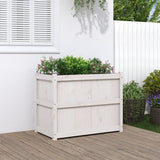 VidaXL Planning box 90x50x70 cm Solid pine white
