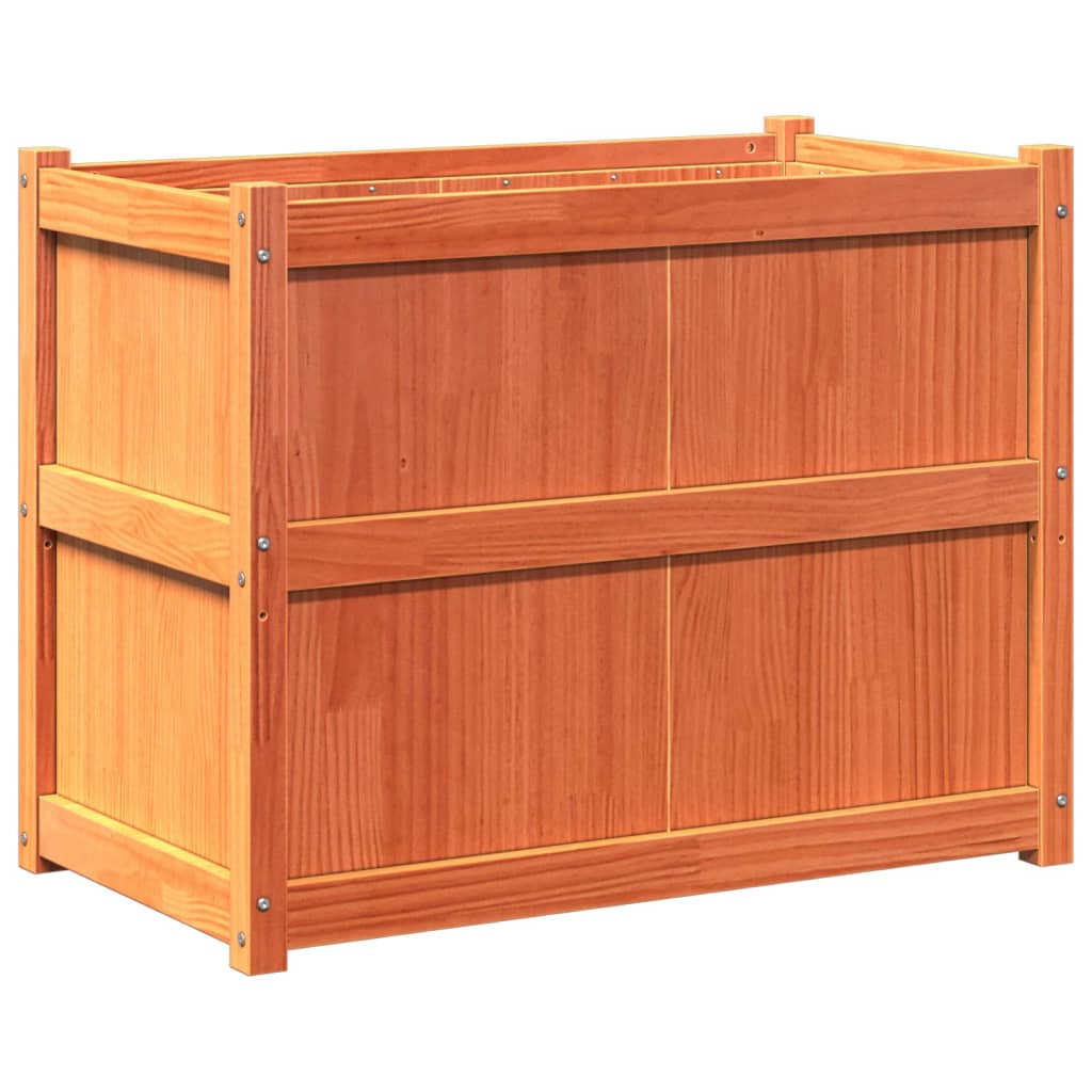 VidaXL Planning box 90x50x70 cm Solid pine wash brown