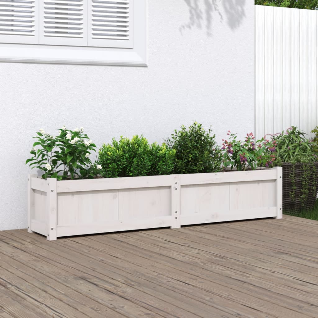 Vidaxl Planning Box 150x31x31 cm Solid Pine White