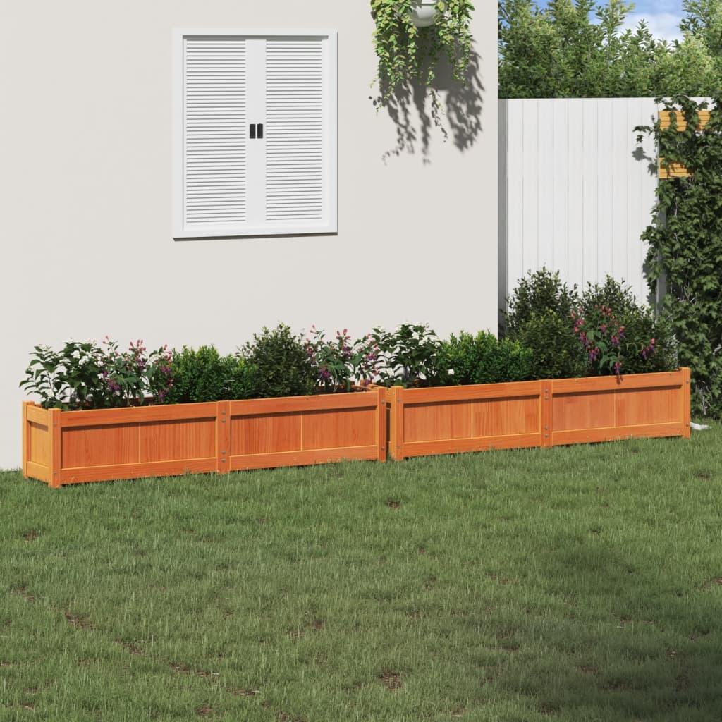 Vidaxl Plantadores 2 PC CM Pino Solid Pine Brown