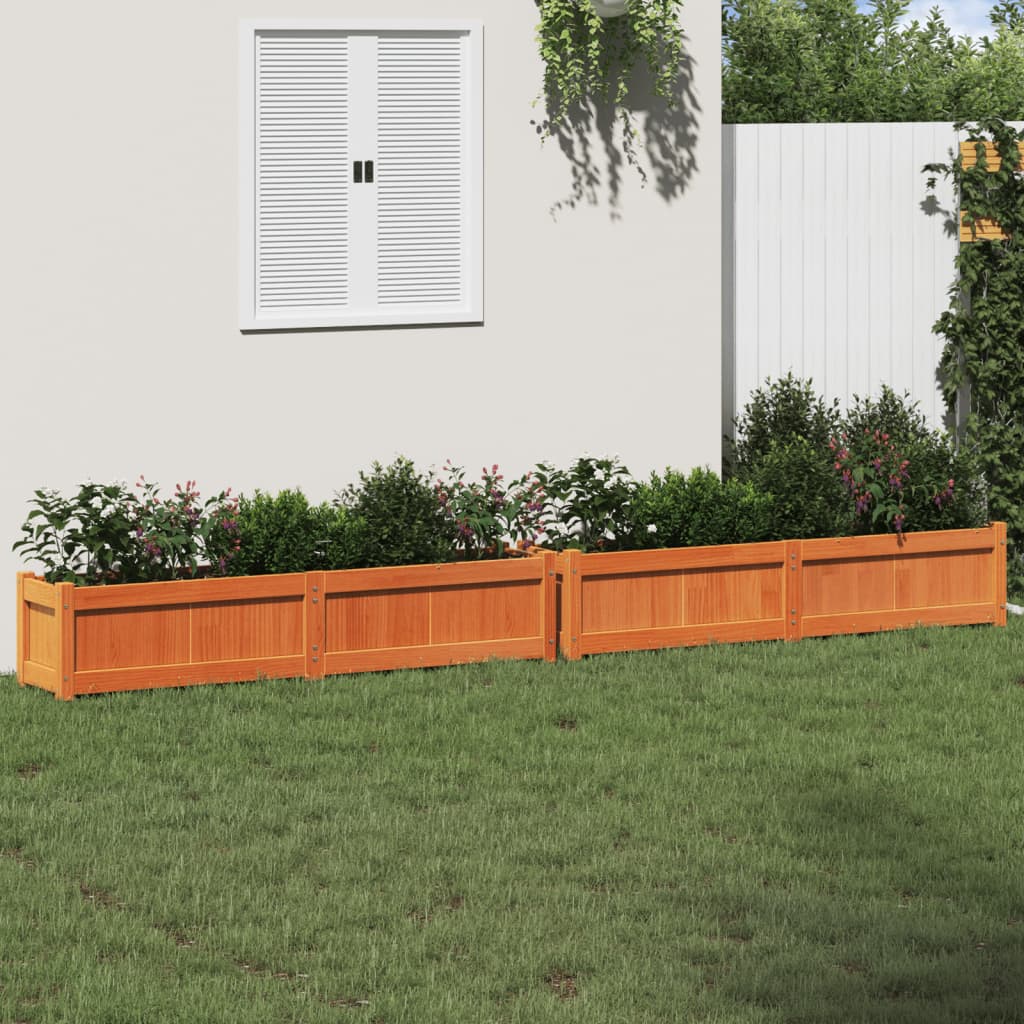 Vidaxl Plantadores 2 PC CM Pino Solid Pine Brown
