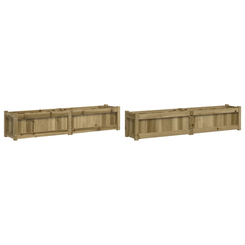 Vidaxl Plantadores 2 PC CM Madera impregnada