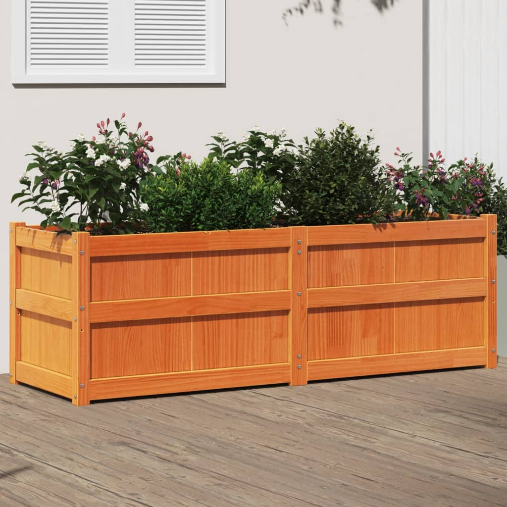Vidaxl Plantera 150x50x50 cm de pino sólido marrón